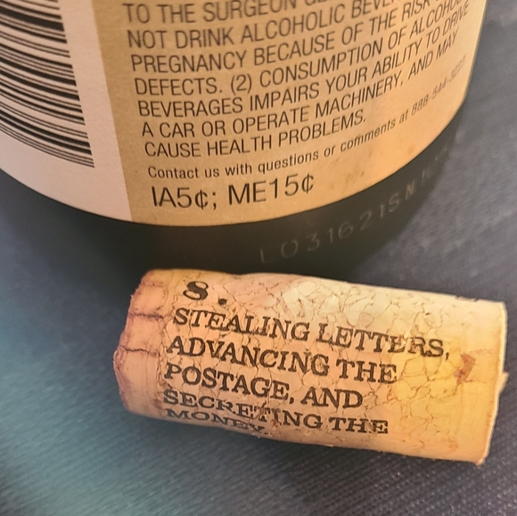 19 Crimes Wine Bottle Empty For Crafts - Picture 5 of 6